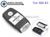 Kia K3 Smart Remote Key Card Shell 3 Buttons