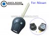 Nissan Cube Micra Note Qashqai Juke Remote Key Shell 2 Button