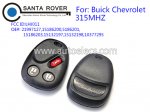 Buick Chevrolet 3 Button Remote Set LHJ011 315Mhz