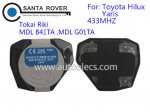 Toyota Tokai Riki 2 Button Hilux Yaris Remote 433MHz