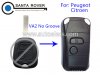 Peugeot 307 Citroen C5 Modified Floding Remote Key Shell 2 Button VA2 Blade