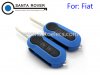 Fiat 500 Bravo Ducato Flip Remote Key Shell Cover 3 Button Blue