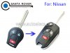 Modified Nissan Sentra Rogue Juke Cube Fild Folding Remote Key Case 2+1 Button