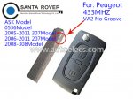 Peugeot 307 207 308 2 Button Flip Remote VA2 No Groove Blade