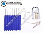 Transparent PadLock White Practice Lock Pick Set With Unlocking Lock Pick