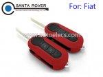 Fiat 500 Bravo Ducato Flip Remote Key Shell Cover 3 Button Red