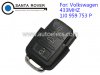 Volkswagen VW Remote Key Square Head 3 Button (433Mhz,1J0 959 753 P)