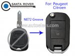 Peugeot 206 207 Citroen C2 C3 Modified Flip Folding Remote Key Cover 2 Button NE72 Blade