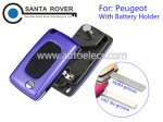 Peugeot 307 407 408 Folding Remote Key 3 Button Purple(With Battery Holder)