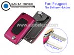 Peugeot 307 407 408 Flip Remote Key 2 Button Red(No Battery Holder)