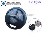 Toyota 3 Button Remote Key Shell
