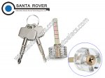 Cross Lock Locksmith Transparent Inside View Cross-Shaped Practice Padlock Lock Training Skill Lock Pick Tools