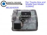 Toyota Remote 2 Button Set 48110 42020 315Mhz