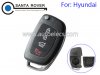 Hyundai ix45 Santa Fe Flip Folding Remote Key Sehll Case 4 Button