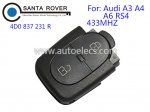 Audi Remote (R) 2 Button 4D0 837 231 R 433Mhz