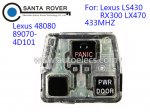 Lexus LS430 RX300 LX470 Remote Interior 3 Button 48080 433Mhz