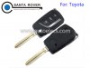 Toyota Flip Folding Remote Key Shell Cover 3 Button Toy43 Blade