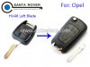 Opel Corsa Astra Kadett Monza Montana Flip Remote Key Case Shell 3 Button HU46 Left Blade