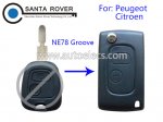 Peugeot 406 407 Citroen Modified Floding Flip Remote Key Case 2 Button NE78 Blade