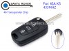 KIA K5 Flip Remote Key 3 Button 433Mhz 46 Transponder Chip
