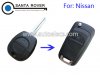 Modified Nissan Almera Primer Folding Flip Remote Key Shell Cover 2 Button NSN14 Blade