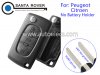 Peugeot 307 408 407 Citroen C5 Flip Remote Key Case 3B with Light (No Holder)