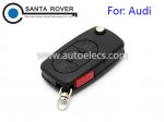 Audi A3 A4 A6 Quattro Folding Remote Key Shell Cover 3+1 Button