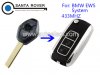 BMW Modified EWS Flip Remote Key 433Mhz 3 Buttons HU92 Blade