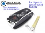 Hyundai Santa Fe IX45 4 Button Smart Card 433MHZ