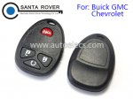 Buick GMC Chevrolet Remote Key Case 3+1 Button