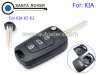 KIA K5 K2 Folding Flip Remote Key Case 3 Buttons