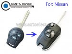 Modified Nissan Sentra Rogue Juke Cube Flip Folding Remote Key Case 3 Button