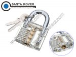 T Type Lock Transparent Cutaway Inside View Of Practice Padlocks Lock Trainer Skill Pick with 2keys