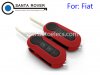 Fiat 500 Bravo Ducato Flip Remote Key Shell Cover 3 Button Red