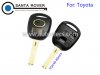 Toyota Corolla Camry Prado RAV4 Remote Key Case Shell Black 2 Button Toy40 Blade With Logo