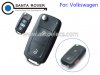 New Volkswagen VW 2+1 Button Flip Remote Key Case