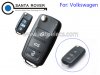 New Volkswagen VW 3 Button Flip Remote Key Case