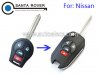 Modified Nissan Sentra Rogue Juke Cube Flip Folding Remote Key Case 3+1 Button