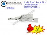 DWO5 CH1 V.2 Lishi 2 in 1 Lock Pick and Decoder For Epica