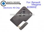 Renault Megane 3 button Smart Remote Key Card 46 Chip 433Mhz