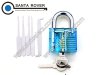 Transparent PadLock Practice Locksmith Tools Blue With 5pcs Lock Pick Set