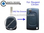 Peugeot 307 Citroen C5 Modified Floding Flip Remote Key Case 2 Button VA2 Blade